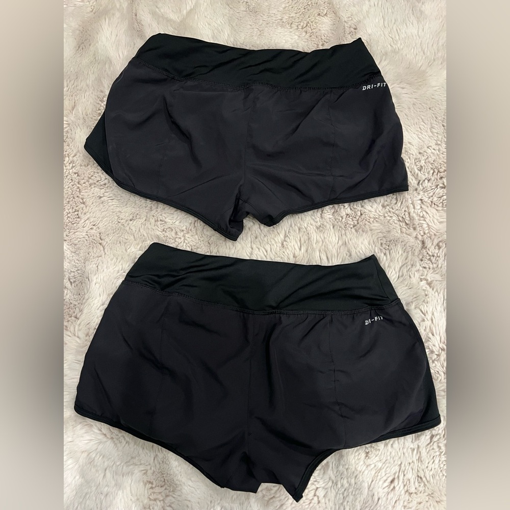 Nike Black Athletic Shorts Lightweight Stretchy- Two Pair selling together